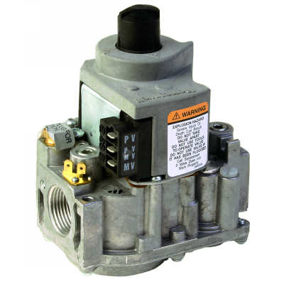 24 Vac intermittent pilot, standard opening gas valve with 3/4 in. x 3/4 in. inlet/oulet,
